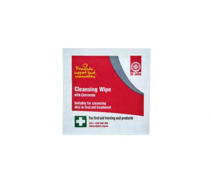 Cleansing wipes with cetrimide